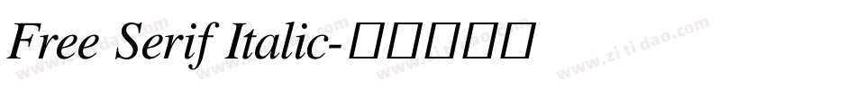 Free Serif Italic字体转换